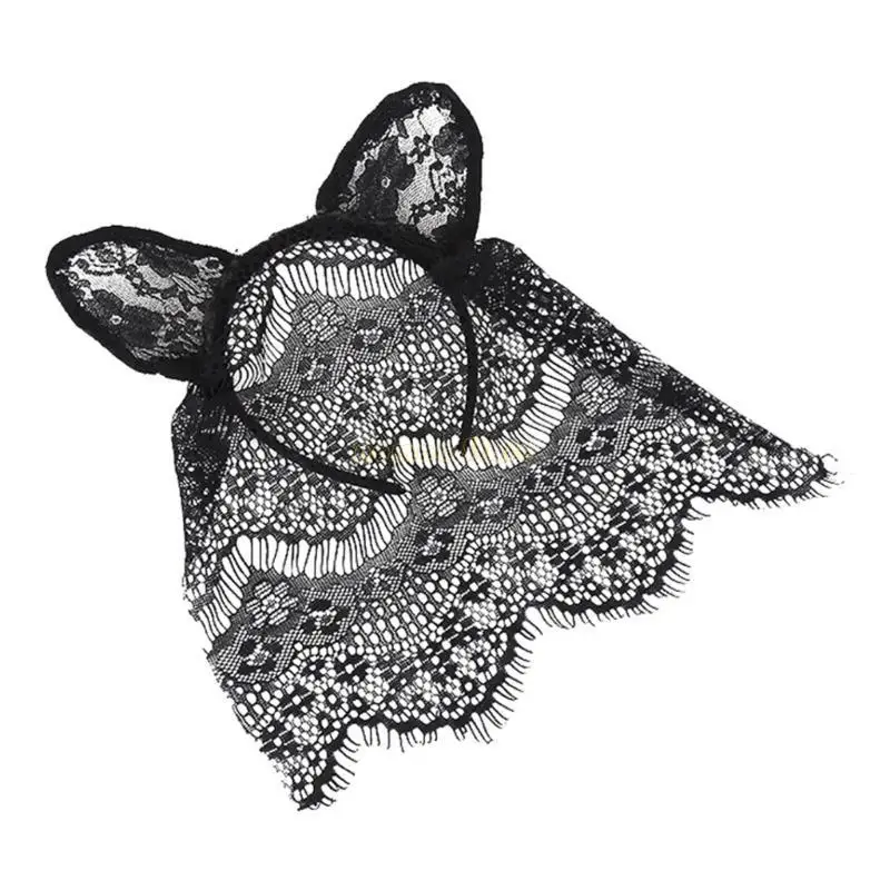 31BF Ears Lace Beadbands Womens Sightated Hairbands Headpiece Props