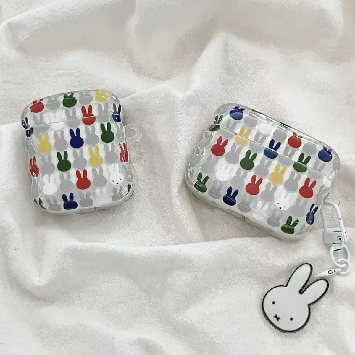 Kawaii Miffy Earphone Case in Colorful Miffy Rabbit Design Is Suitable for AirPods Pro 3rd  2nd 4th Generation Earphone Shells