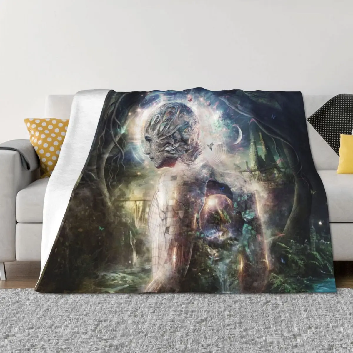 

As The Dark Turns To Day Throw Blanket Luxury Thicken Luxury Designer Soft Plaid Thermal Blankets