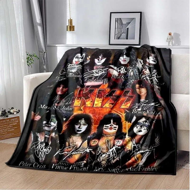 

Kiss Band Logo Children Blanket,Soft Warm Sports Yoga Sofa Bed Blankets,boys and Girls Brithday Gift,tapestry