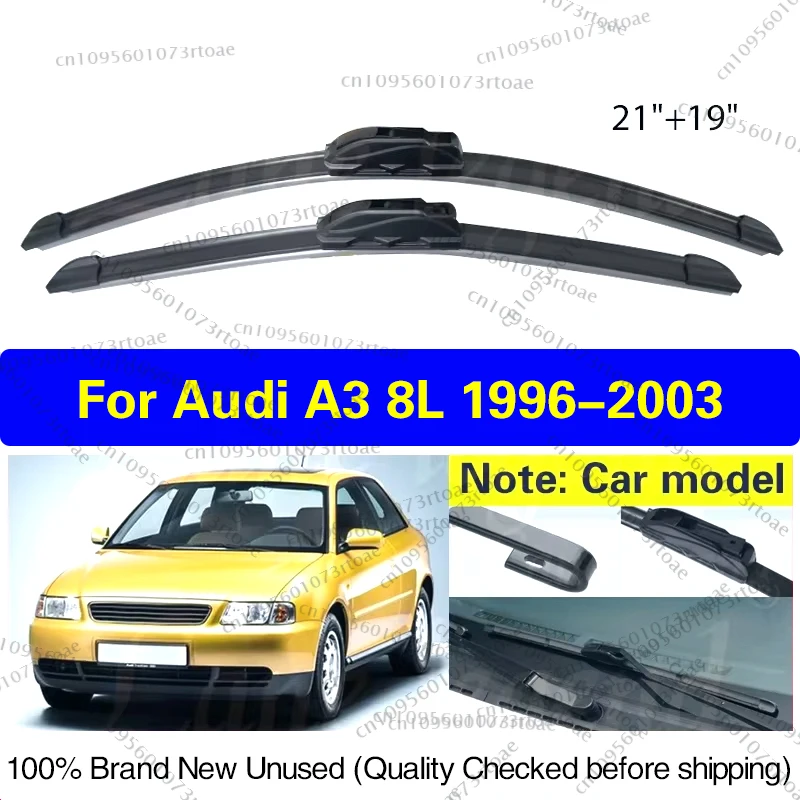

For Audi A3 8L 1996-2003 21"+19" Car Accessories Front Windscreen Wiper Blade Brushes Wipers U Type J Hooks 2003 2002 2001 2000