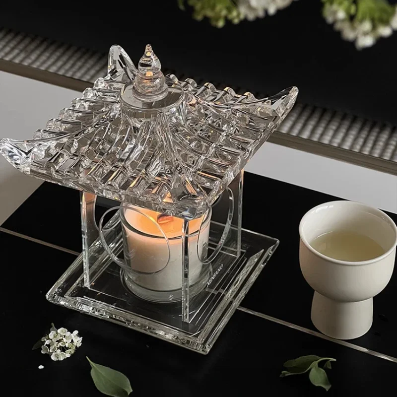 

Aromatherapy candle indoor household durable high-grade candlestick crystal new Chinese national style