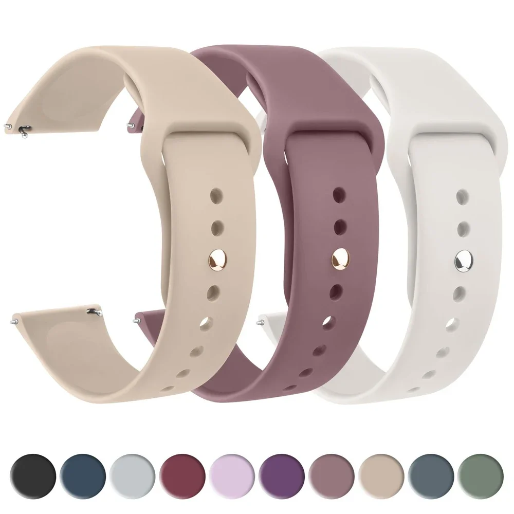 18mm 20mm 22mm strap For Samsung Galaxy watch 6/5/pro/4 Classic Silicone bracelet Huawei watch GT 4-2-2e-3-3 pro 41mm 46mm band