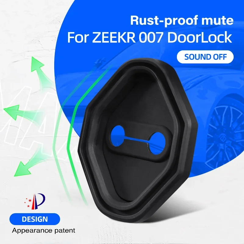 Door Lock Cover Applicable To ZEEKR 007, Silicone Rust-proof Mute Protector, Shock Absorption