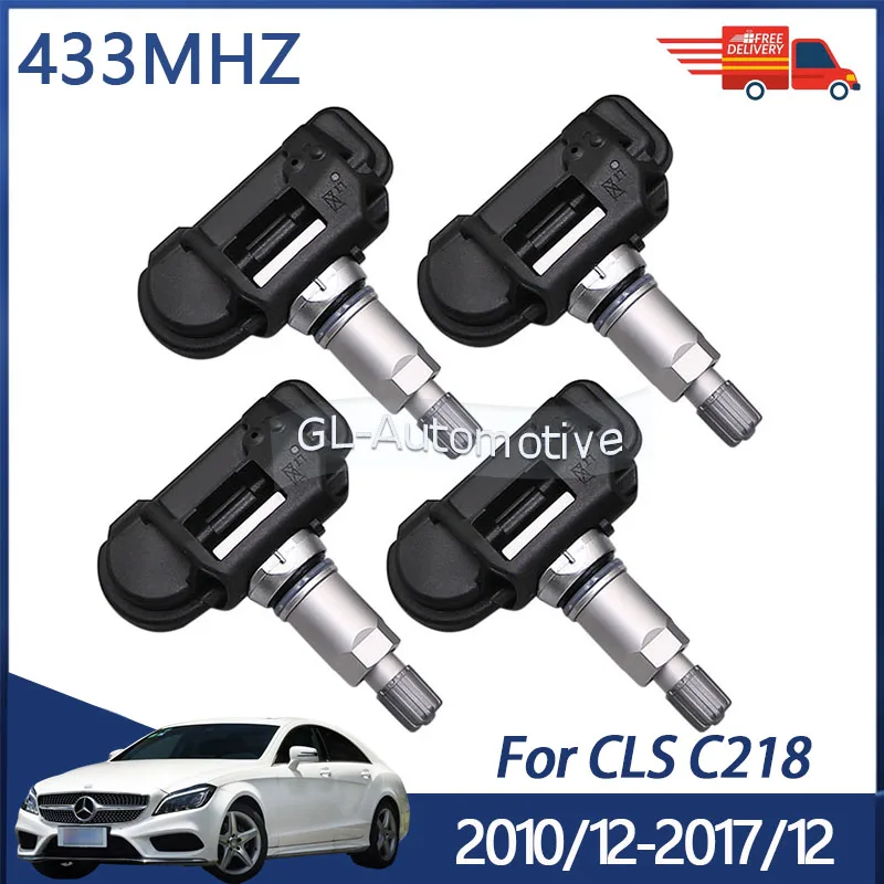 4PCS For Mercedes-Benz CLS-Class C218 2010-2017 TPMS Sensor Tire Pressure Monitoring Sensor A0009050030 433MHZ