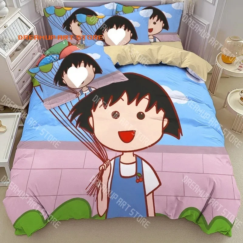 2026 3D Print Sakura Momoko Anime Bedding Set Single Twin Full Queen King Size Bed Set Adult Kid Bedroom Duvetcover Set