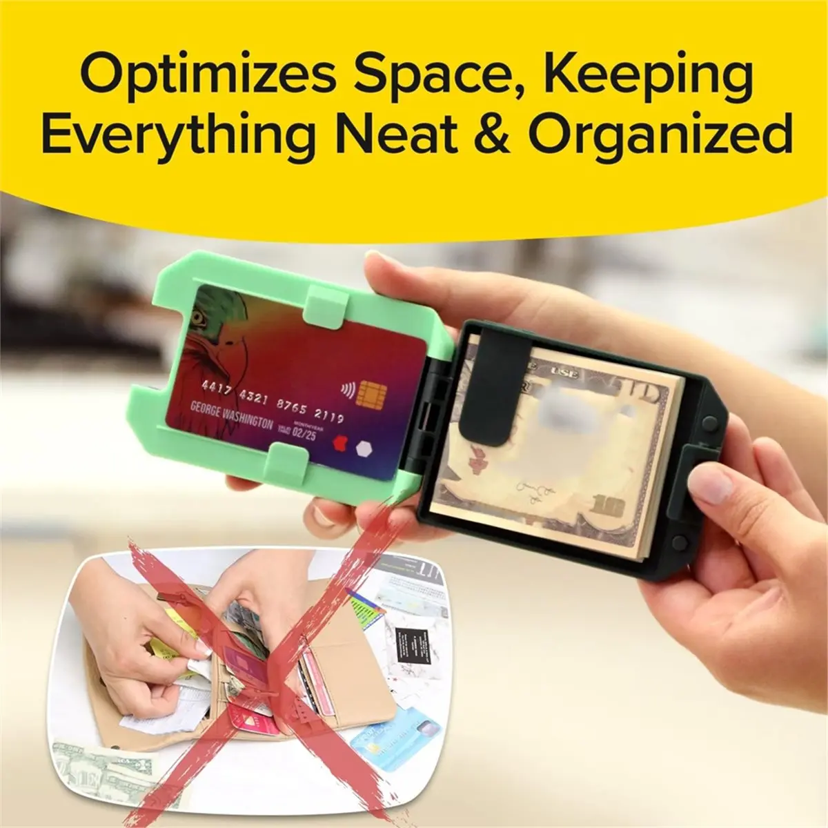 Wallets RFID Blocking Wallet for Men with Removable Money Clip - Slim, Secure and Anti-Crush