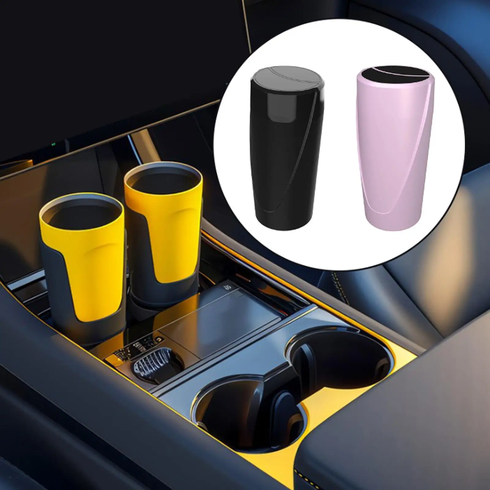 Car Trash Can Trash Bin Intelligent Cute Interior Car Accessories Vehicle Trash Can Universal Multi Function for Bedroom Home