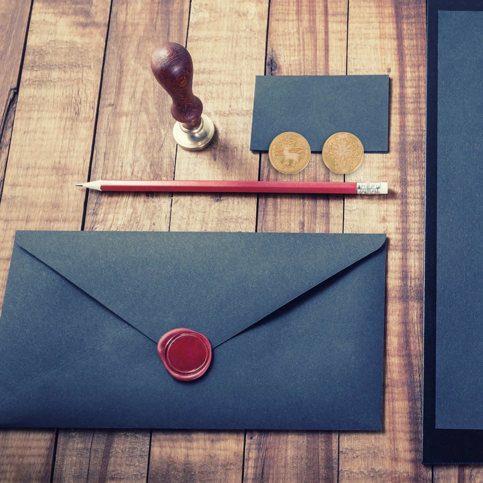 

2Pcs Christmas Fire Heads Replacement Envelope Sealing Stamp Head Premium Alloy Xmas Wax Seal Tool for Invitations