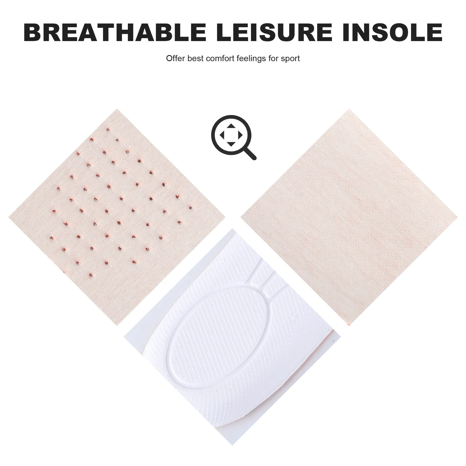 Height Increase Insoles 25mm Soybean Fiber Breathable Absorbent Non Slip Sports Shoe Pads Running Hiking