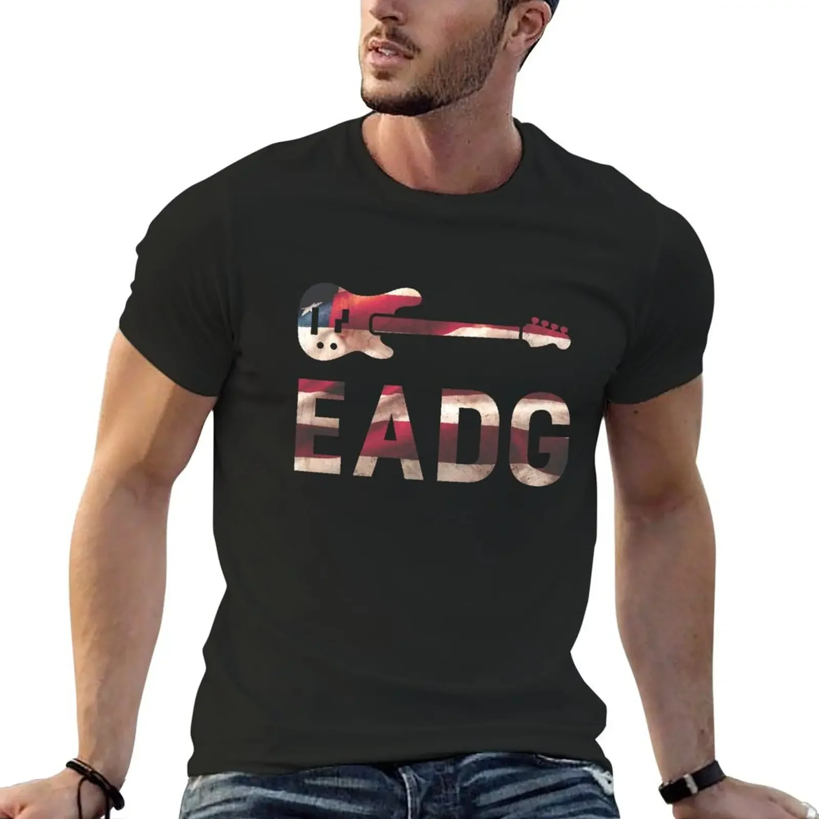 

Cool Electric Bass EADG Guitar Rock Music Player Gift T-Shirt anime figures quick drying blue archive mens t shirts top quality