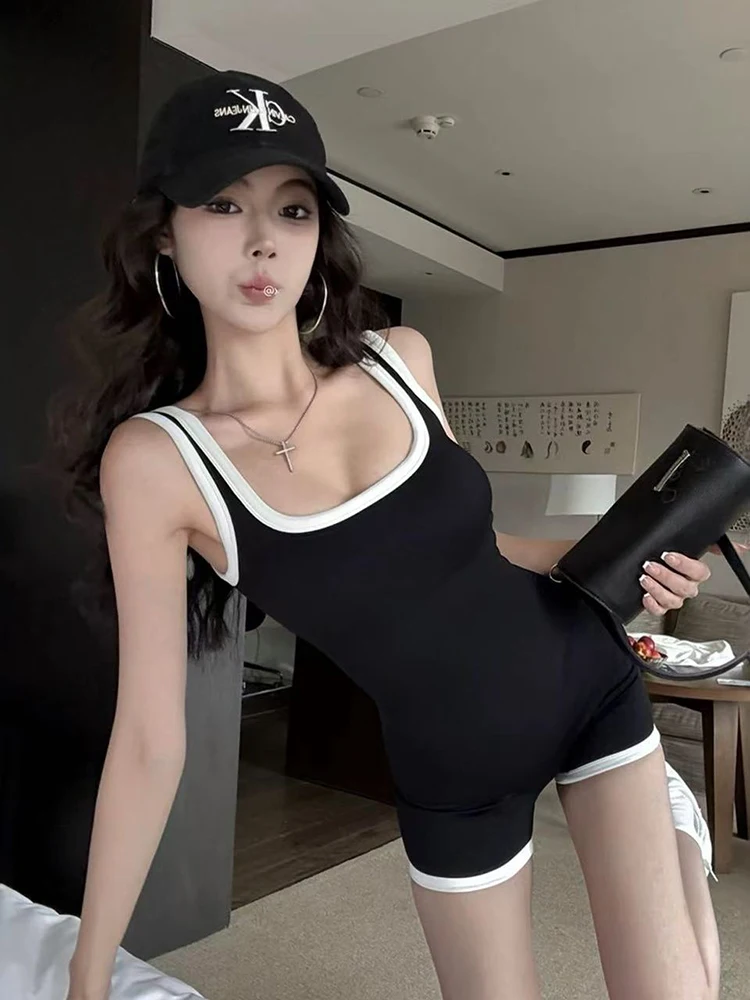 

Slimming Bla-Piece Swimsuit for Women Simple Spor Sle Thermal Vaion Resort Wear Cover-Up Casual Swimwear