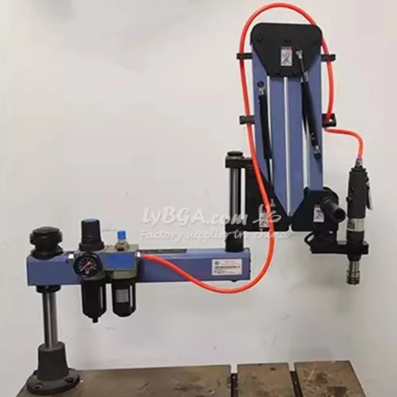Pneumatic Tapping Machine Long Arm 1.9 Meters M3-M12 M3-M16 M6-M24 Vertical/Universal Metal Cutting Threading Tools Tapper