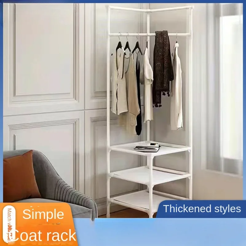 

Simple Corner Coat Rack, Indoor Assembly Hanger, Floor Hanging Clothes Rack, Modern, New