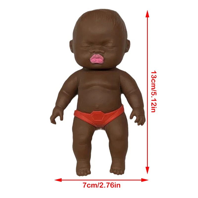 Funny Cute Black Baby Doll Pinch Decompression Toys Creative Soft Squeeze Slow Rebound Toy Relaxed Relief Party Tricky Toys Gift