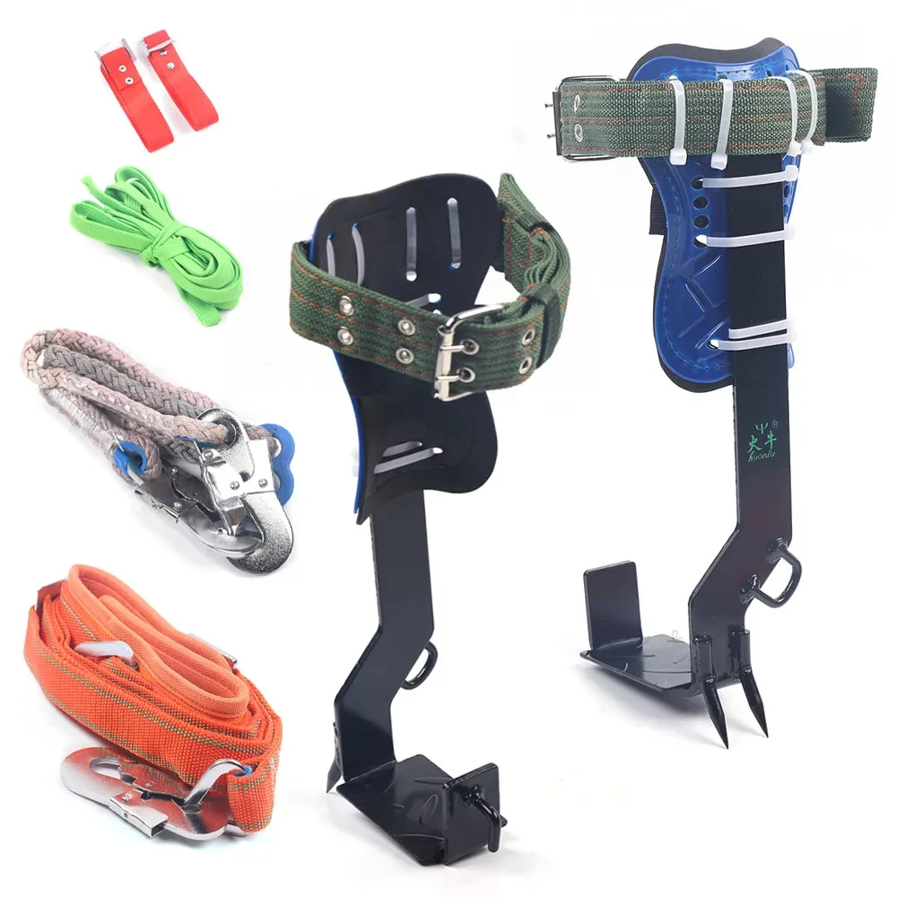 Tree Pole Climbing Spike Set Safety Belt Straps Tree Climbing Gear Mountaineering Spikes Outdoor Hunting Fruit Picking