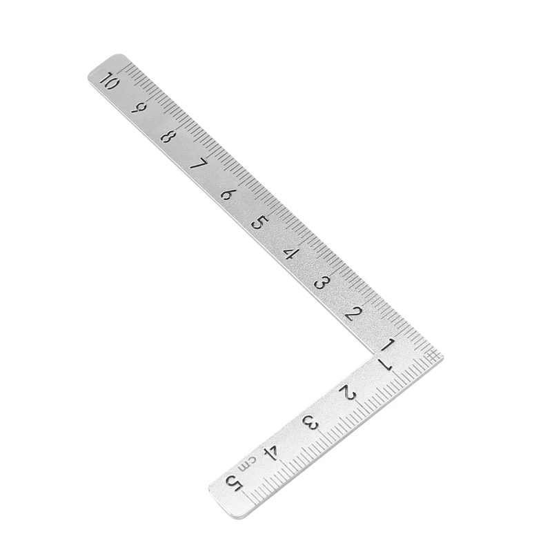 Mini Square 10X5cm 90 Degree Stainless Steel Angle Ruler Small Turning Ruler Woodworking