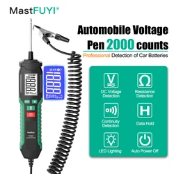 MASTFUYI DC Voltage Electrical Pen Car Battery AUTO Tester Diagnostic Tools Electrician Multi-Function Pen with Flashlight
