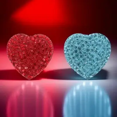 2Pcs Metal Heart Shape Magnets Decorative For Magnet For Fridge Door Christmas Stocking Stuffers Refrigerator Stainless