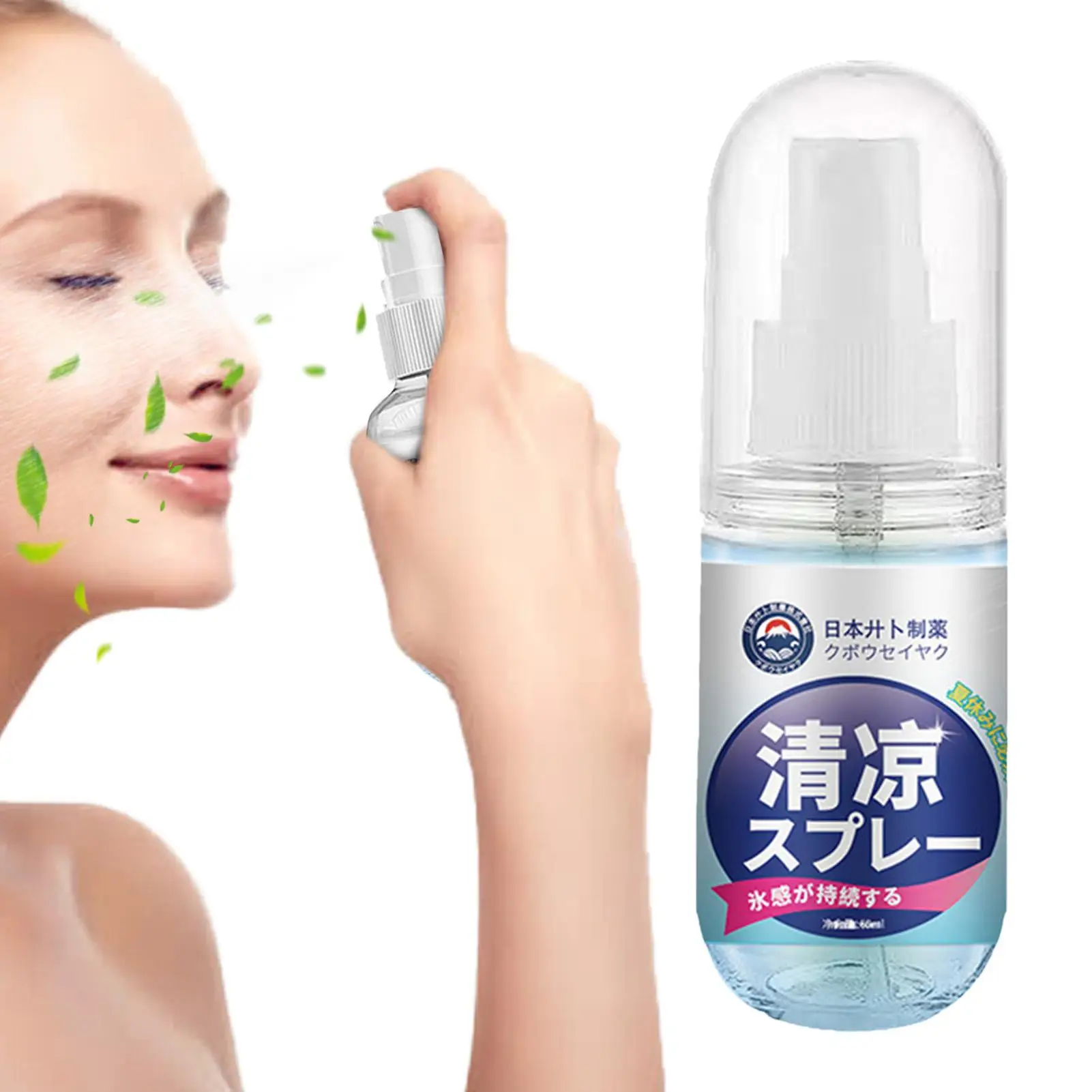 60ml Cooling Spray Refreshing Cool Body Mist Hot Weather Heat Relief Mist Outdoor Sun Protection And Cooling Spray