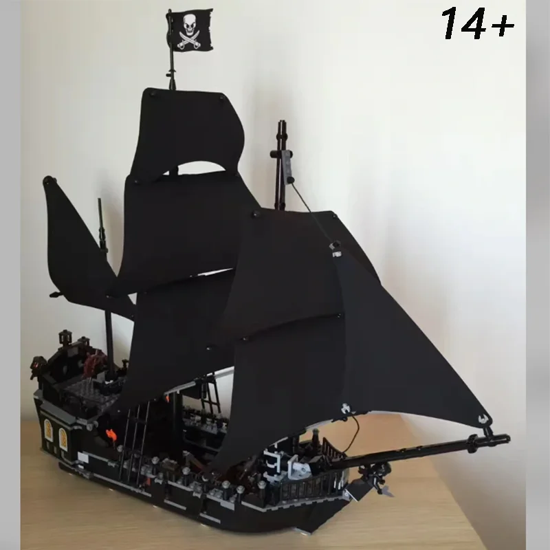 MOC 4184 قراصنة سفينة الكاريبي الملكة الانتقام سفينة حربية اللؤلؤة السوداء المراكب الشراعية بنة الطوب تجميع اللعب والهدايا #1