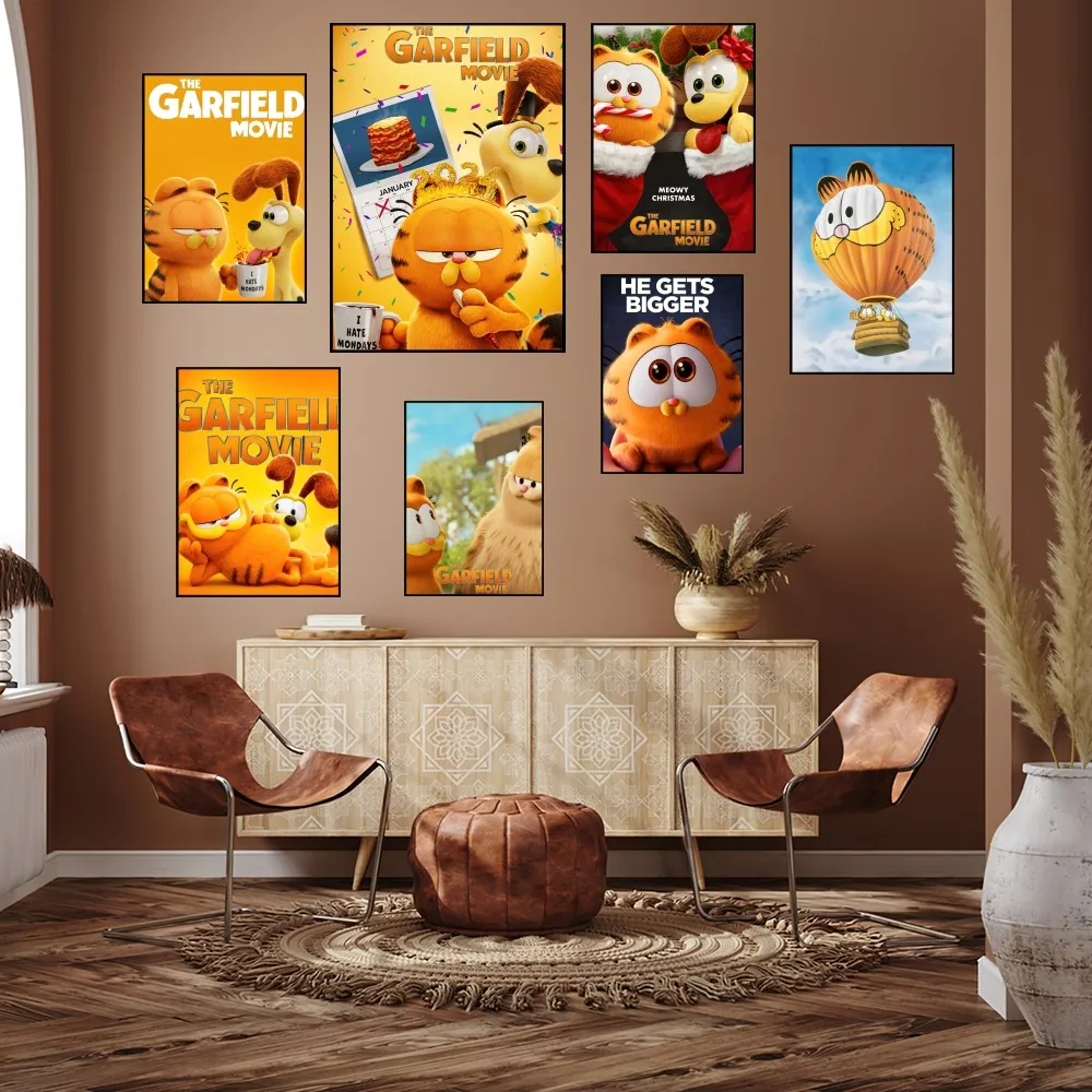 The G-Garfield-Movie Cute Poster Prints Wall Painting Bedroom Living Room Decoration Office Small