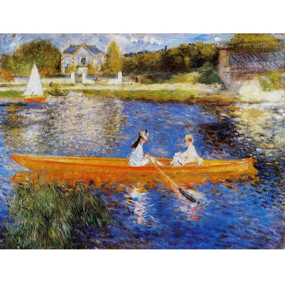 

Oil Painting reproduction on Linen Canvas ,The Seine at Asnieres(The Skiff) by Renoir,Free DHL Shipping,100% handmade