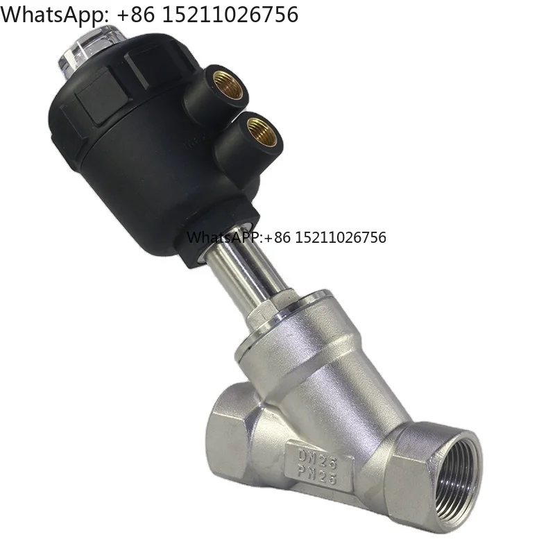 

Direct Selling Single Action Spring Safety protection Double Acting Pneumatic Angle Seat Valve SS Weld Connect Y Type Valves