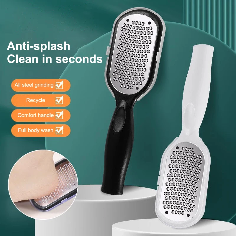 

Stainless Steel Plastic Foot Contusion Heel Polisher For Peeling Calluses And Rubbing Feet Pedicure Two Sides Foot Care Tools