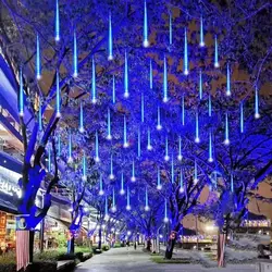 220V/110V Meteor Rain String Lights Wedding Christmas Outdoor Street Tree Decoration Meteor Shower LED Lights Holiday Lighting