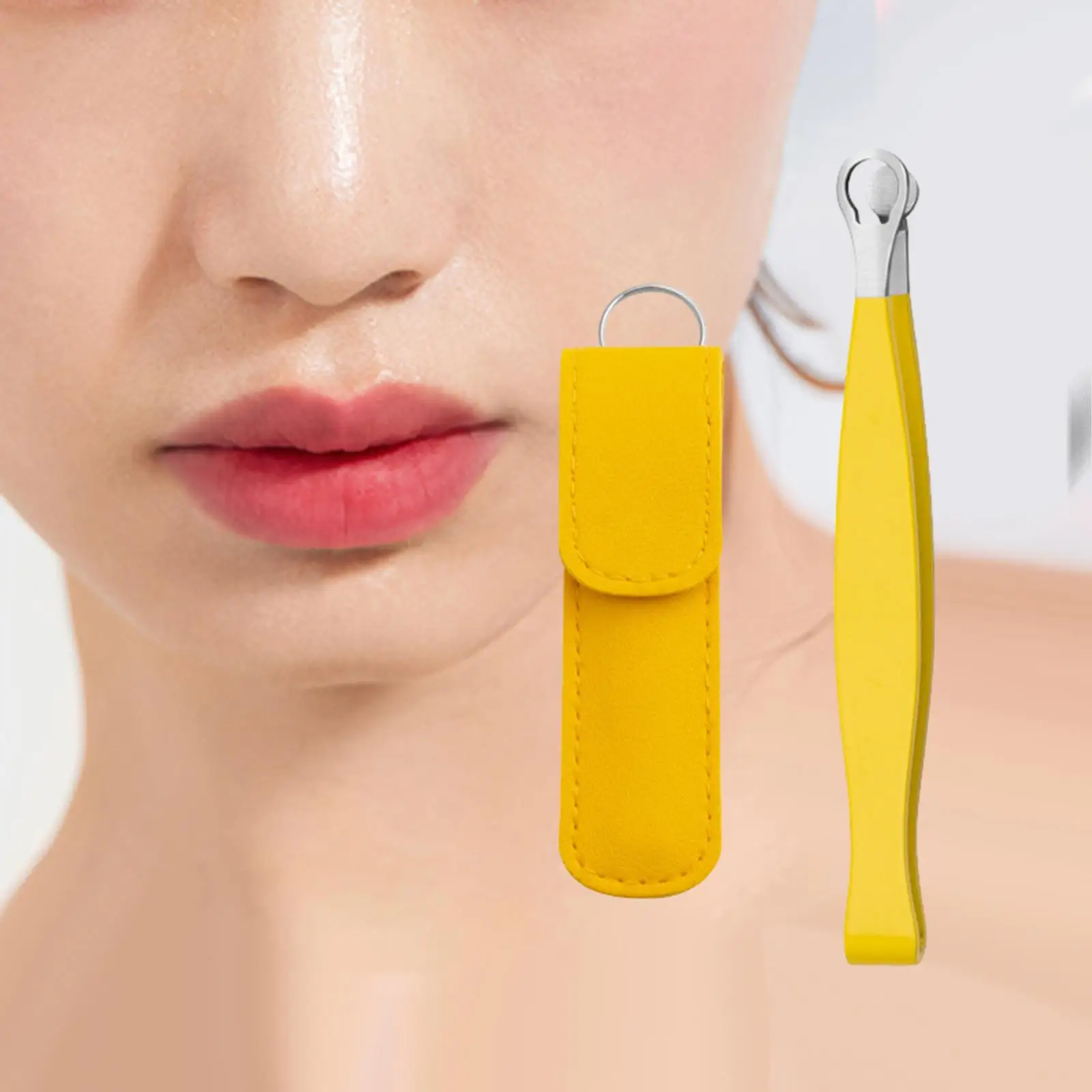 2xNose الشعر التشذيب الملقط الفولاذ المقاوم للصدأ مزيل الشعر الدقة المهنية ناتف لشعر الوجه الأنف الحاجب