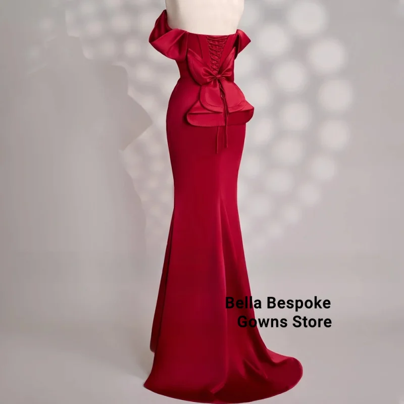 فستان سهرة مكشوف الكتفين للنساء مشد بفيونكة الكويت العربية السعودية فستان حفلة فيستدوس دي نوش مخصص