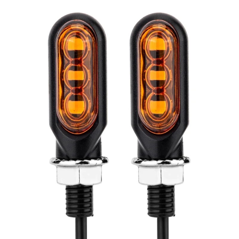 L5BC Pair Motorcycle Dynamic Turn Signals Very Bright LED Mini Size All Weather Resistance Simple Installation Guide
