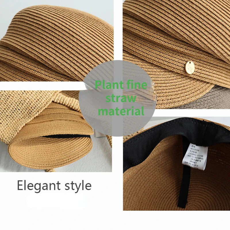 Summer New Korean Version Women\'s Berets Casual Fashion Straw Shading Sun Protection Hat Gorras Peaked Japan Design Newsboy Cap