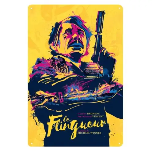 Le Flingueur Charles Bronson Movie Metal Poster Tin Sign - 20x30cm Plate