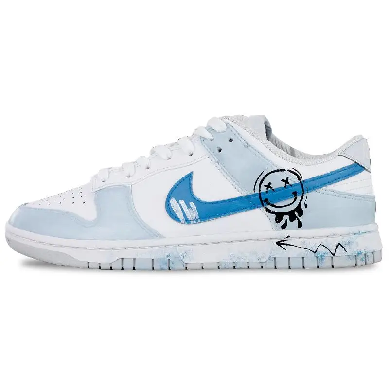 【Personalizar】Nike Dunk Sapatos de skate masculinos tênis azuis de cano baixo DV0831-101