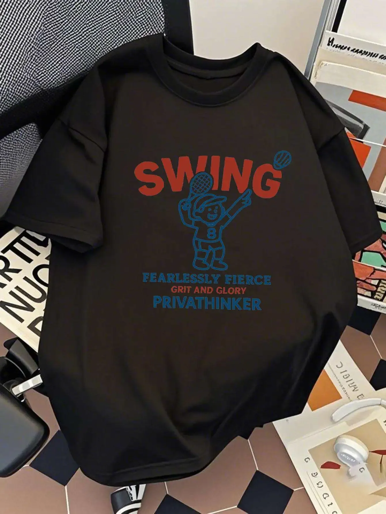 Men's Premium Cotton Casual TeeTennis 