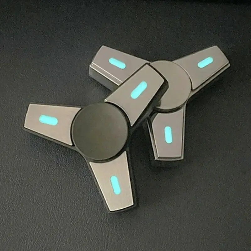 

Luminous Threeleaf Fidget Spinner EDC Fidget Toys Metal Hand Spinner ADHD Decompression Desktop Toy