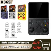 Consola de videojuegos portátil R36S, pantalla IPS de 3,5 pulgadas, reproductor de bolsillo portátil de 128GB, sistema Linux, juegos precargados, regalo para niño