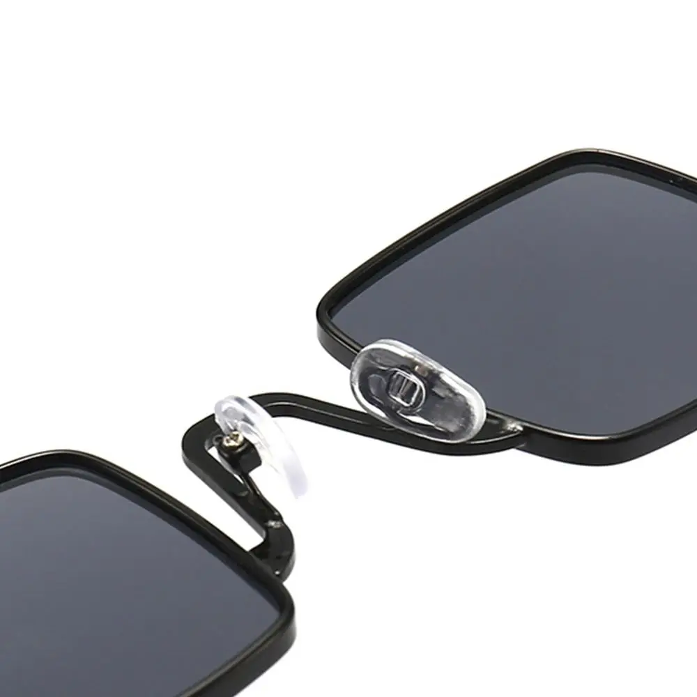 

Модные квадратные солнцезащитные очки в металлической оправе ярких цветов UV400, солнцезащитные очки в стиле панк, очки 90-х годов для женщин и мужчин