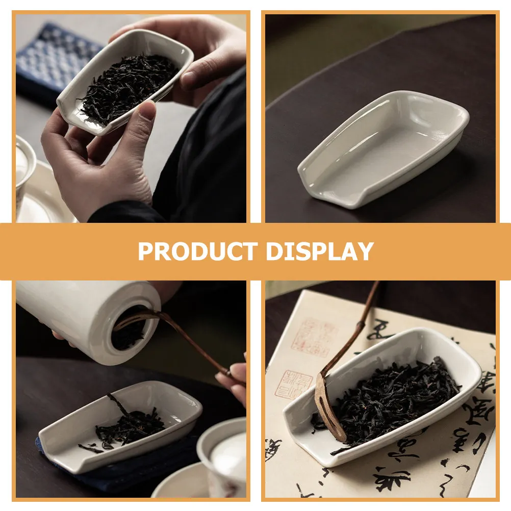 Delicate Ceramic Teaspoon Tea Scoop for Loose Tea Coffee Powder Salt Fine Workmanship Safe Nonstick Easy Clean Compact Home