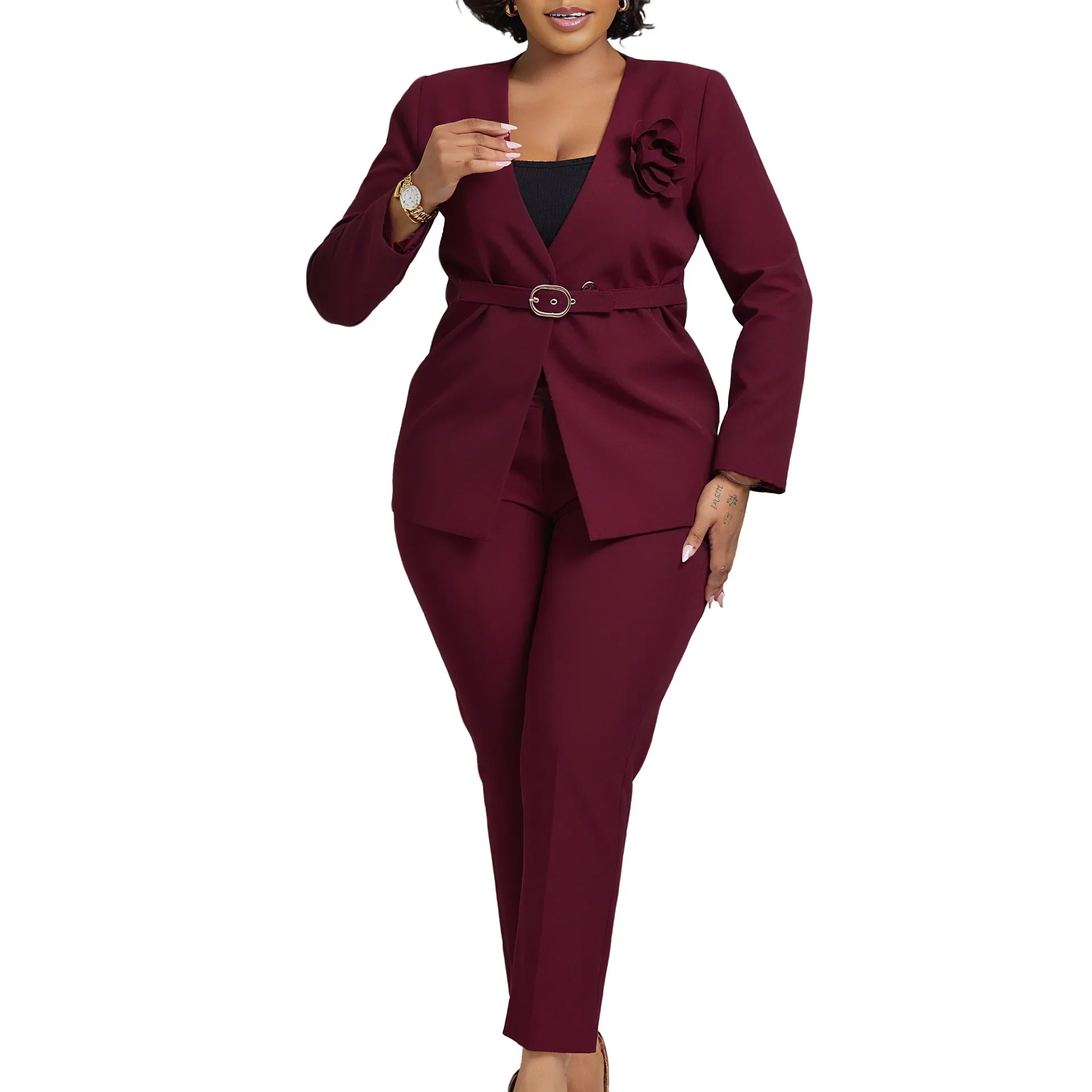 

Fashion Set For Women 2 Piece Sets New Arrival Matching Two Pieces Sets Long Sleeve blazer Top And Pants Suits Outfits Clothing