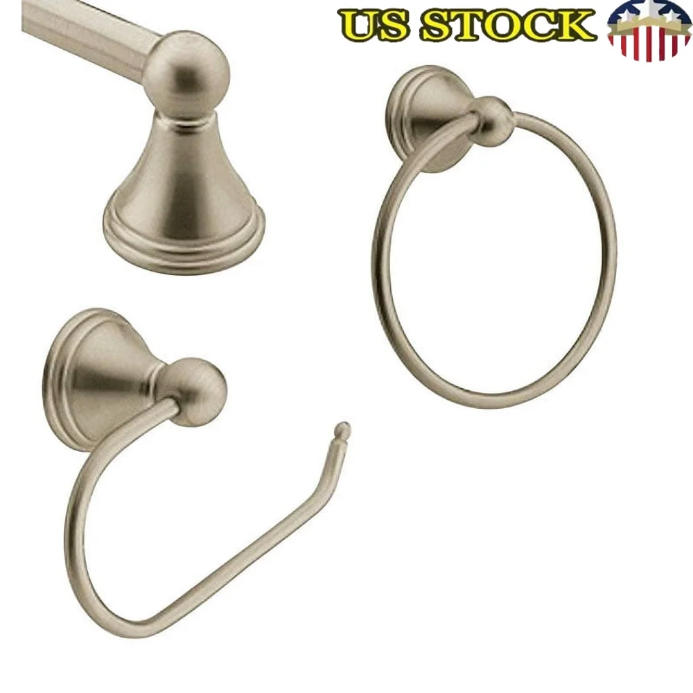 

3 шт., комплект аксессуаров для сантехники, скрытый винтовой монтаж, утяжеленные металлические акценты для ванны, гладкая отделка, необходимые инструменты