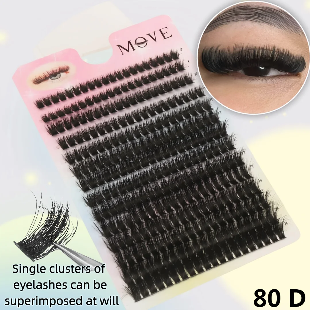 280 Pcs D Curl Mix Length Squishy Curled Waterproof Fake Min Crush,For Home DIY,Soft and voluminous disposable false eyelashes