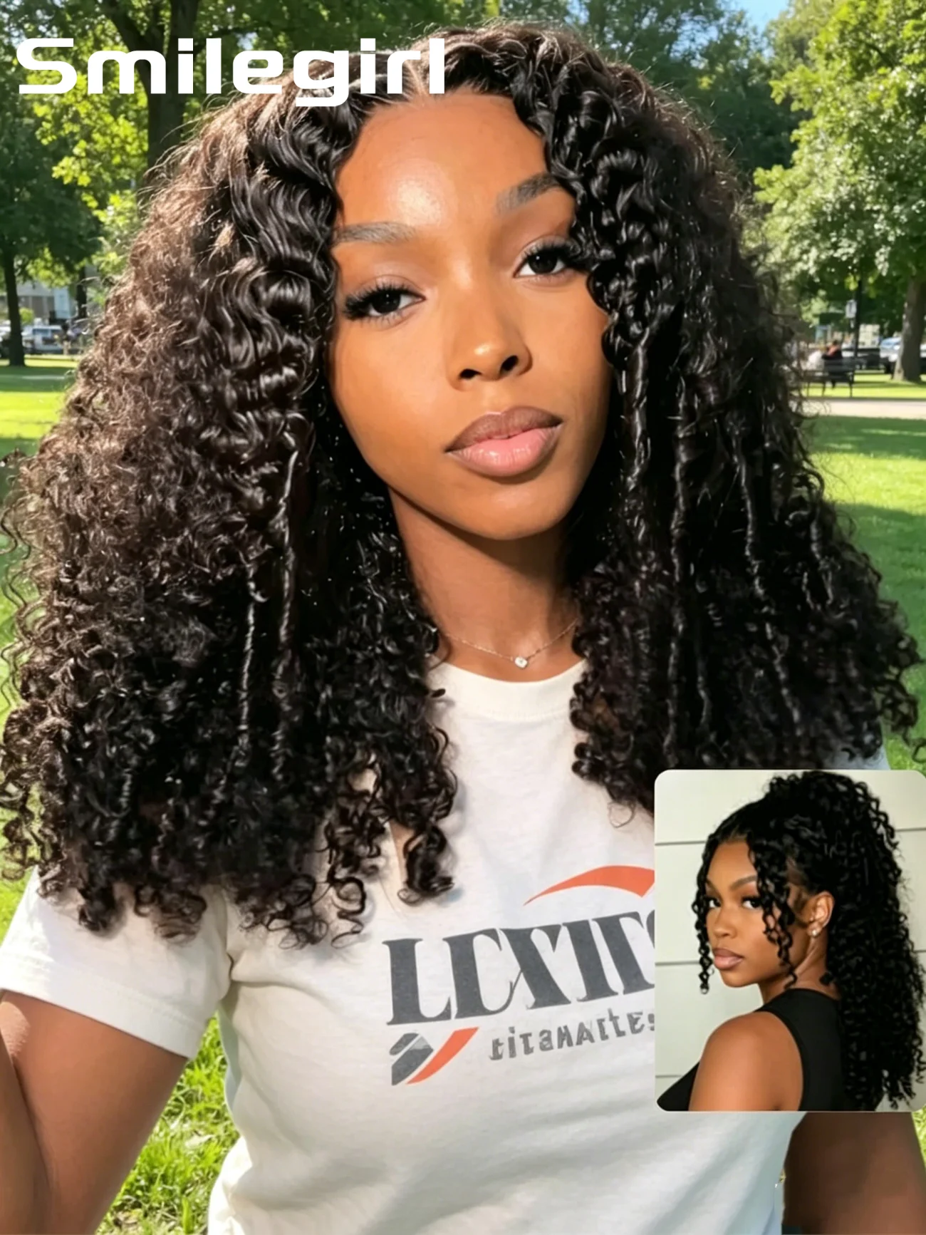 

Burmese Curly Half Wigs Human Hair With Spiral End Glueless Drawstring Wigs 200% Density Human Hair Wig Beginner Friendly Curly