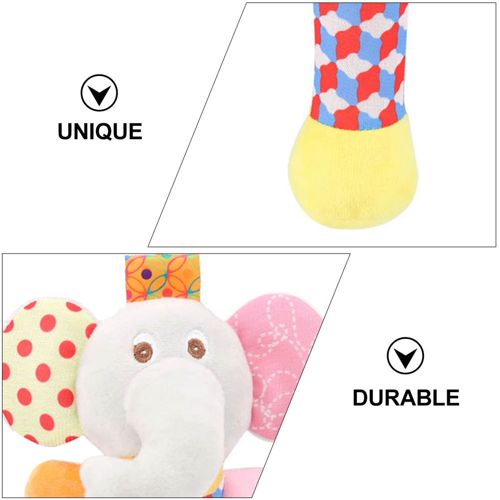 

1pc Cartoon Hand Grab Rattle Bells Baby Toys Early Learning Educational Development Encouraging Hand-Eye Coordination