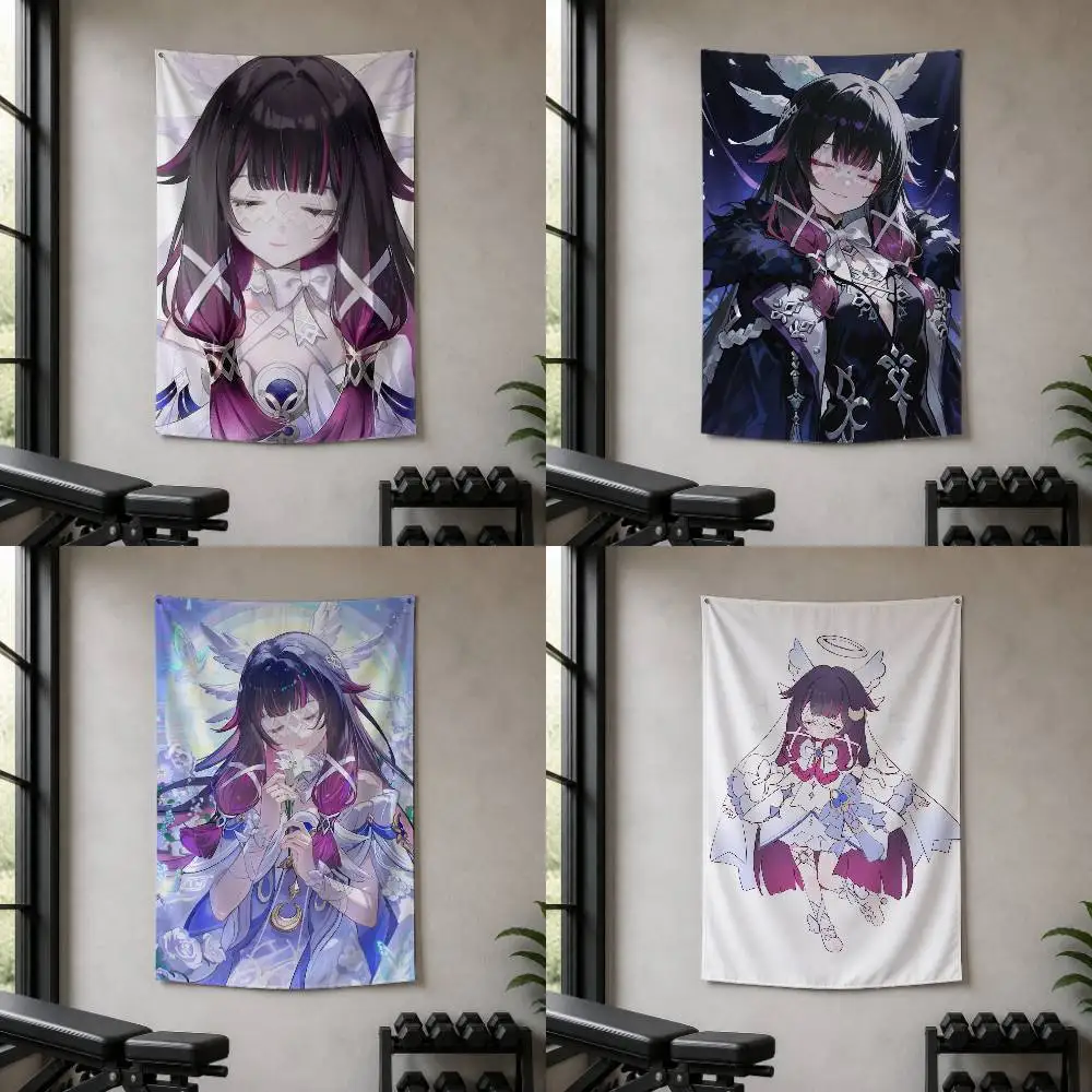 Genshin Impact Columbina Decorative Art Flag Banner for Picnic Camping Party and Home Decor