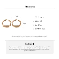 Multi-layer Twisted Metalic Hoop Earrings Irregular Circular Waves Earrings Woman Punk European and American Accessories Party K - Image 6