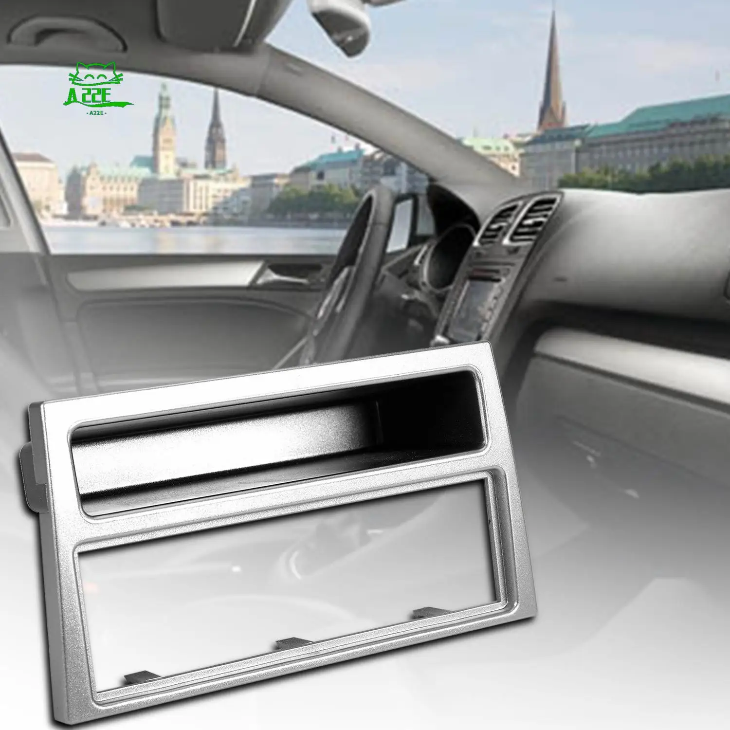 

A22E-1Din Car Stereo Radio DVD Player Panel Audio Trim Frame For Opel Agila Tigra Astra Corsa Signum Vectra