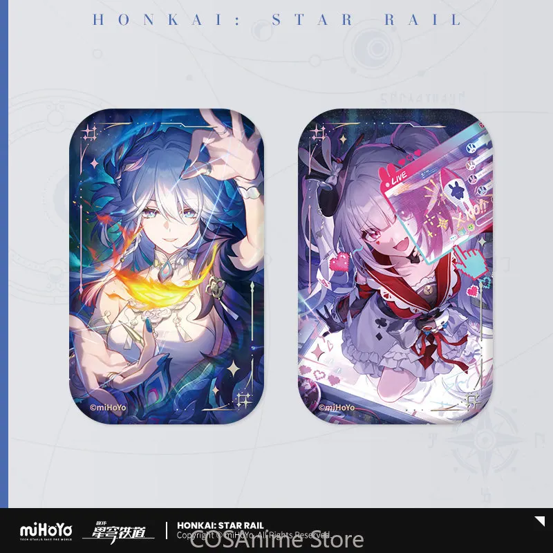 

Official Honkai: Star Rail miHoYo Anime Game Cosplay Metaol Rectangle Brooch Badge Itabag Clothes Button 7cm Collection Souvenir